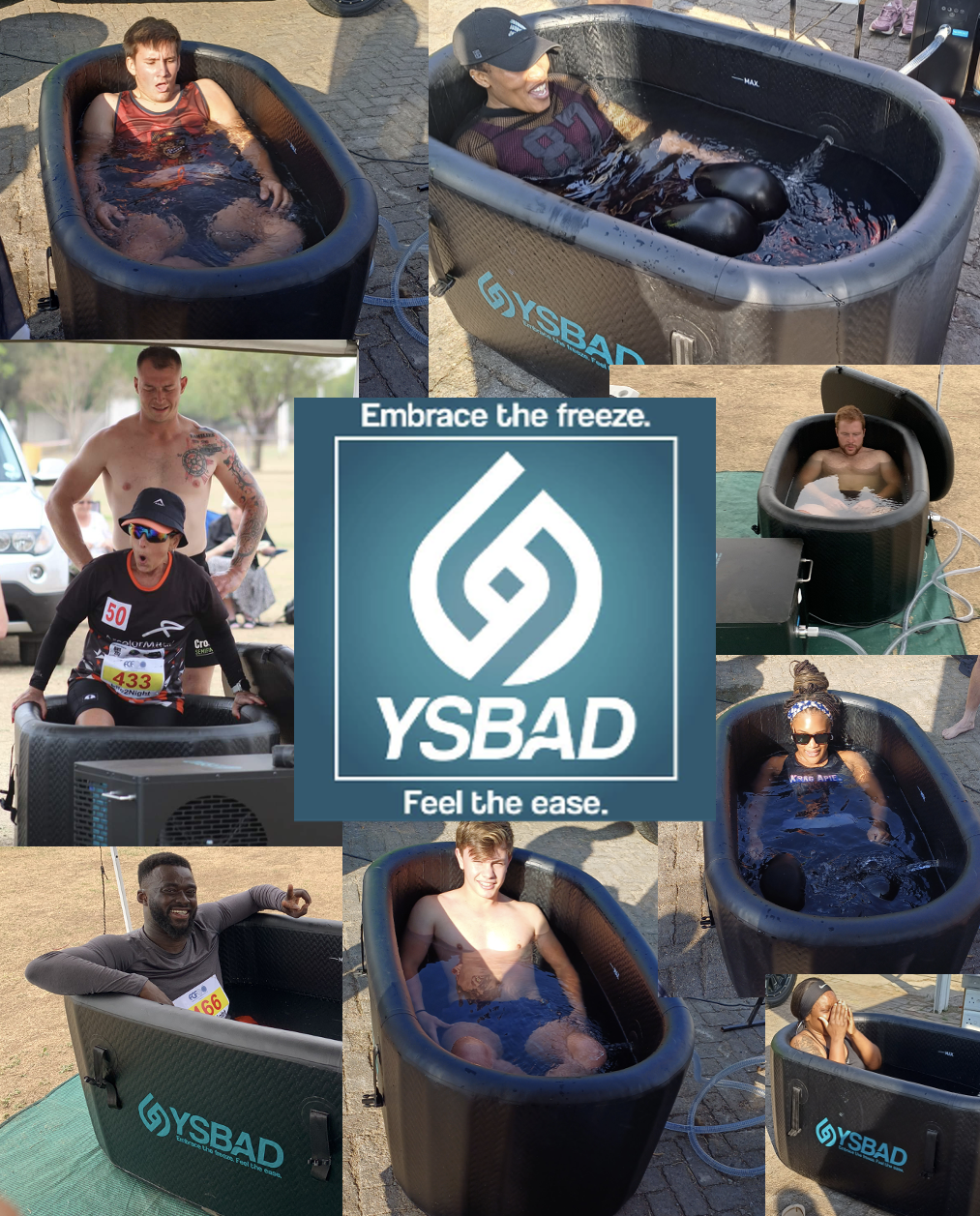 YSBAD brand background behind contact information